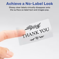 Avery 22822 self-adhesive label Rectangle Permanent Transparent 80 pc(s)
