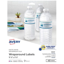 Avery 22845 self-adhesive label Rectangle Permanent White 40 pc(s)