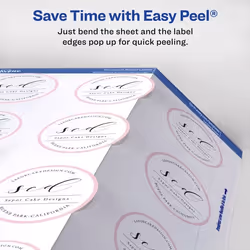 Avery 22877 self-adhesive label Round Permanent White 300 pc(s)