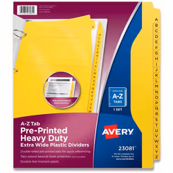Avery 23081, Yellow, Plastic, 229 mm, 279 mm, 1 pc(s)