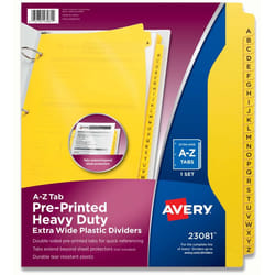 Avery 23081 divider Plastic Yellow 1 pc(s)