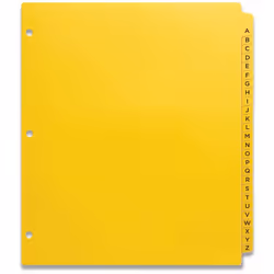 Avery 23081 divider Plastic Yellow 1 pc(s)