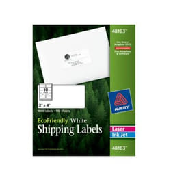 Avery 48163 addressing label Self-adhesive label White