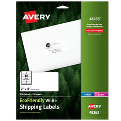 Avery 48263 addressing label Self-adhesive label White