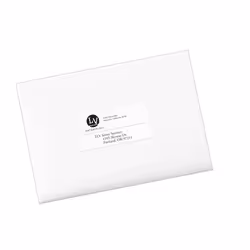 Avery 48263 addressing label Self-adhesive label White