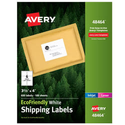 Avery 48464 addressing label Self-adhesive label White