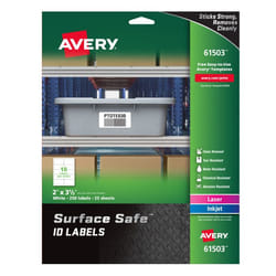 Avery 61503 self-adhesive label Rectangle Permanent White 250 pc(s)