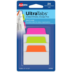 Avery Ultra Tabs Blank tab index Green, Orange, Pink