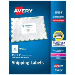 Avery 95935 addressing label Self-adhesive label White