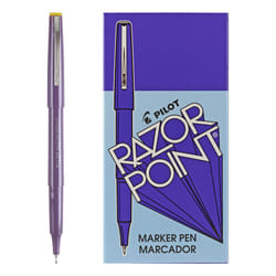 PILOT Razor Point Fine Line Marker Stick Pens  Ultra-Fine Point (0.3mm) Purple Ink  12-Pack (11013)
