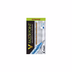 Pilot V Razor Point Liquid Ink Markers  Extra Fine Point  Blue Ink  12-Pack (11021)