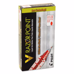 Pilot 11022 Liquid Ink Rollerball Pen, Extra-Fine Point, RD Ink