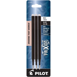 Pilot FriXion Ball Erasable Gel Ink Refills  1.0mm  Bold Point  Black Ink  3 Count