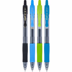 Pilot G2 Retractable Premium Gel Ink Roller Ball Pens Fine Point Assorted Color Inks 4-Pack 11870