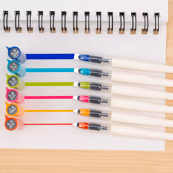 PILOT Parallel Caligraphy Pens  Assorted Point Sizes and Colors  6 Count (12722)