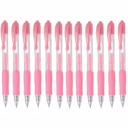 Pilot G2 Retractable Pastel Gel Ink Rollerball Pens Fine Point 0.7mm Pink 12 Count