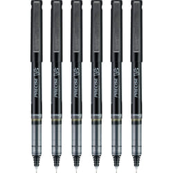 Pilot  Precise V5  Capped Liquid Ink Rolling Ball Pens  Extra Fine Point 0.5 mm  Black  Pack of 6