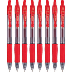 Pilot  G2 Premium Gel Roller Pens  Bold Point 1 mm  Pack of 8  Red