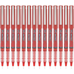 Pilot Precise V5 Capped Liquid Ink Rolling Ball Pens Extra Fine Point 0.5 mm Red Pack of 14