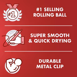 Pilot  Precise V5  Capped Liquid Ink Rolling Ball Pens  Extra Fine Point 0.5 mm  Red  Pack of 14