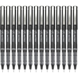 Pilot  Precise V7  Capped Liquid Ink Rolling Ball Pens  Fine Point 0.7 mm  Black  Pack of 14