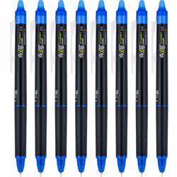 PILOT FriXion Synergy Clicker Erasable Gel Ink Pens  Extra Fine Point  Blue Ink  8-pack (17849)