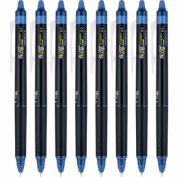 PILOT FriXion Synergy Clicker Erasable Gel Ink Pens  Extra Fine Point  Navy Ink  8-pack (17852)