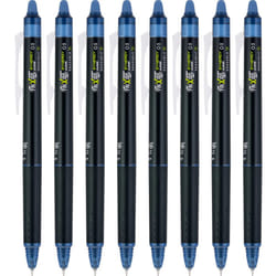 PILOT FriXion Synergy Clicker Erasable Gel Ink Pens  Extra Fine Point  Navy Ink  8-pack (17852)