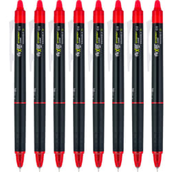 PILOT FriXion Synergy Clicker Erasable Gel Ink Pens  Extra Fine Point  Red Ink  8-pack (17855)