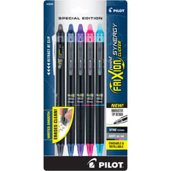 PILOT FriXion Synergy Clicker Erasable  Refillable & Retractable Gel Ink Pens  Extra Fine Point  Assorted Ink Colors  5-Pack (18244)