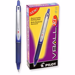 Pilot Vball Rt, Clip, Clip-on retractable ballpoint pen, Refillable, Blue, 12 pc(s), Fine