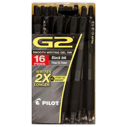 Pilot G2 Gel Roller Ball  Fine  Black - 16 Pens
