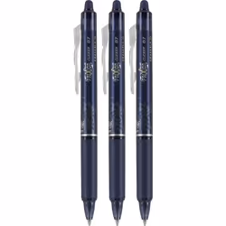 PILOT FriXion Clicker Erasable  Refillable & Retractable Gel Ink Pens  Fine Point  Navy Blue Ink  3-Pack (31468)