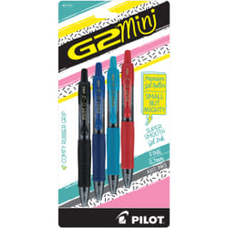 Pilot G2 Mini Retractable gel pen Fine Black, Blue, Red, Turquoise 4 pc(s)