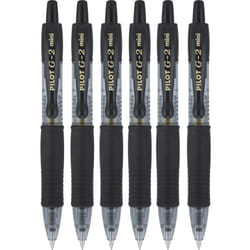 PILOT G2 Mini Premium Retractable Gel Roller Pen  Fine Point  07mm  Black Ink  6 Count