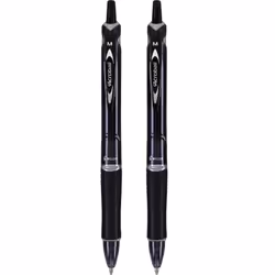 PILOT Acroball Colors Advanced Ink Refillable & Retractable Ball Point Pens  Medium Point  Black Ink  2-Pack (31830)