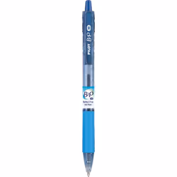 Pilot B2P """"Bottle To Pen"""" Retractable Ballpoint Pens  Medium Point  1.0 mm  86% Recycled  Translucent Blue Barrels  Blu ...