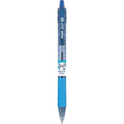 Pilot B2P """"Bottle To Pen"""" Retractable Ballpoint Pens  Medium Point  1.0 mm  86% Recycled  Translucent Blue Barrels  Blue Ink  Pack Of 12