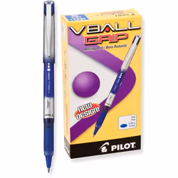 Pilot Vball Grip, Clip, Stick ballpoint pen, Blue, 12 pc(s), Fine