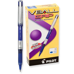 Pilot Vball Grip Blue Stick ballpoint pen Fine 12 pc(s)
