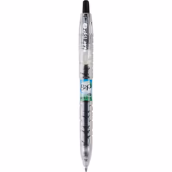 PILOT B2P Colors - Bottle to Pen Refillable & Retractable Rolling Ball Gel Pen Made From Recycled Bottles  Fine Point  Black G2 Ink/Clear Barrel  12-P