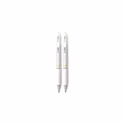 PILOT FriXion Ball Clicker Erasable Gel Ink Retractable Pen  Extra Fine Point  0.5mm  White Barrel  Black Ink  2 Pack