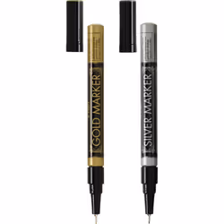 Pilot Metallic Permanent Paint Markers  1 Each Gold & Silver  Extra Fine Point  Set of 2 (41400)