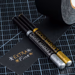 Pilot Metallic Permanent Paint Markers  1 Each Gold & Silver  Extra Fine Point  Set of 2 (41400)