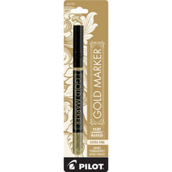 Pilot Gold Metallic Permanent Paint Marker  Extra Fine Point  Single Pen (41500)