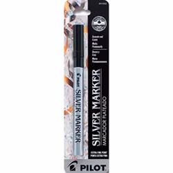 Pilot Metallic Permanent Paint Markers Silver Extra Fine Point Single Pen (41600)
