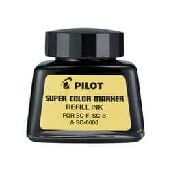 PILOT Super Color Permanent Marker Refill Ink  Black Ink  1 Ounce Bottle with Dropper (43500)