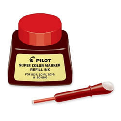 PILOT Super Color Permanent Marker Refill Ink  Red Ink  1 Ounce Bottle with Dropper 43700