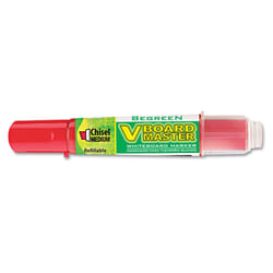 PILOT V Board Master BeGreen Refillable Dry-Erase Markers  Chisel Tip  Red Ink  12 Count