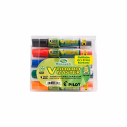 Pilot V Board Maste, 5 pc(s), Black, Blue, Green, Orange, Red, Chisel tip, Black, Blue, Green, Orange, Red, Medium, Japan